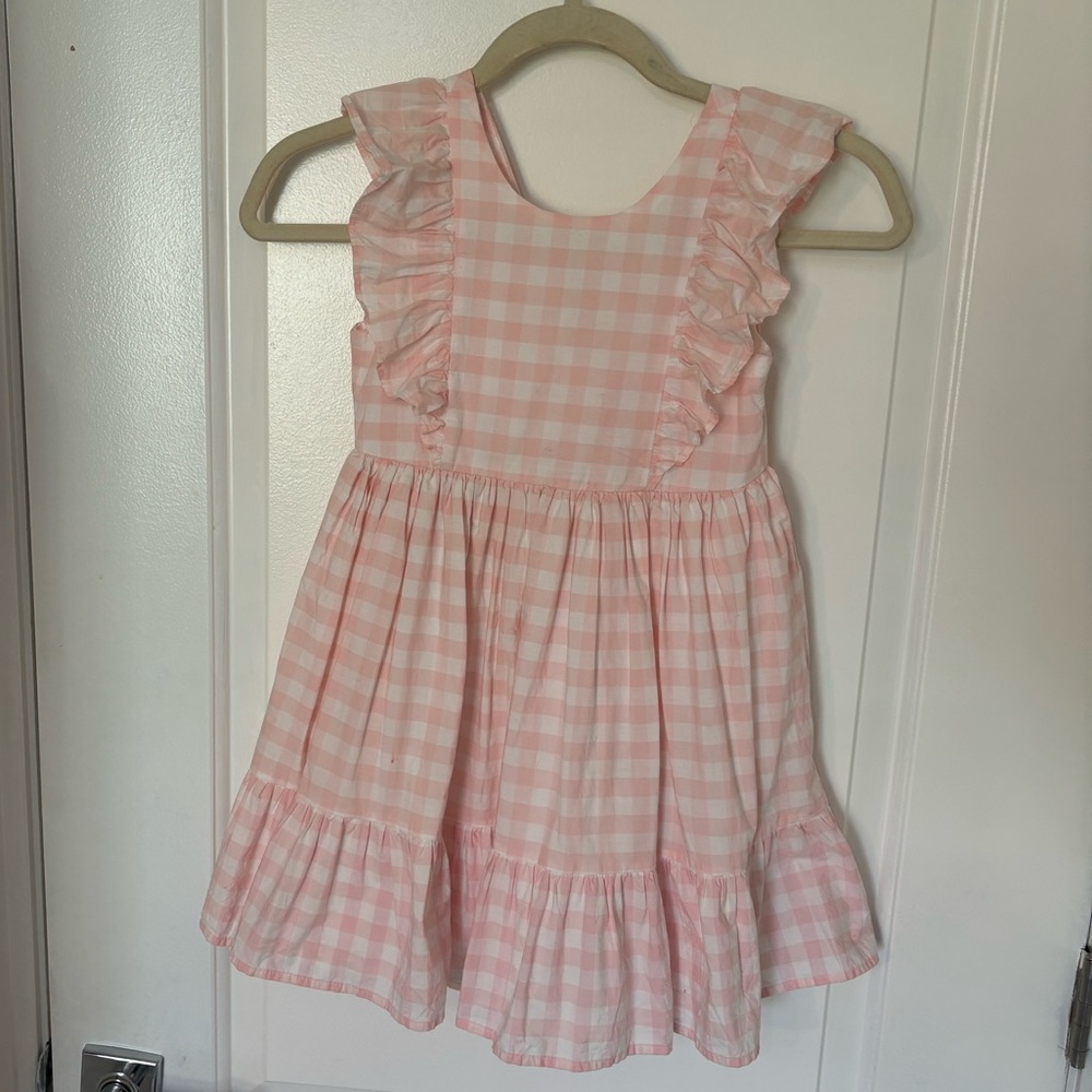 Pink Gingham Max Studio Girls Dress size 7